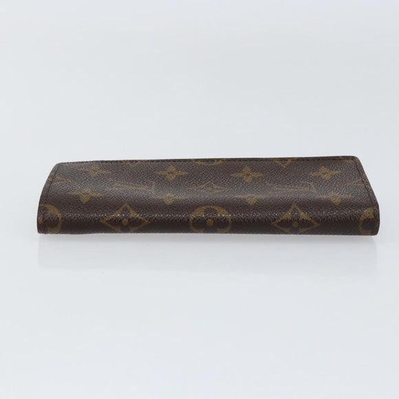 LOUIS VUITTON Monogram Etui Lunette Simple Glasses Case LV Auth ka311