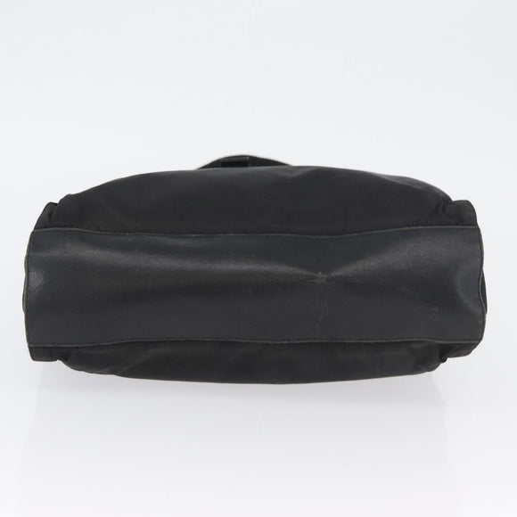 PRADA Tote Bag Nylon Black Silver Auth ka3110