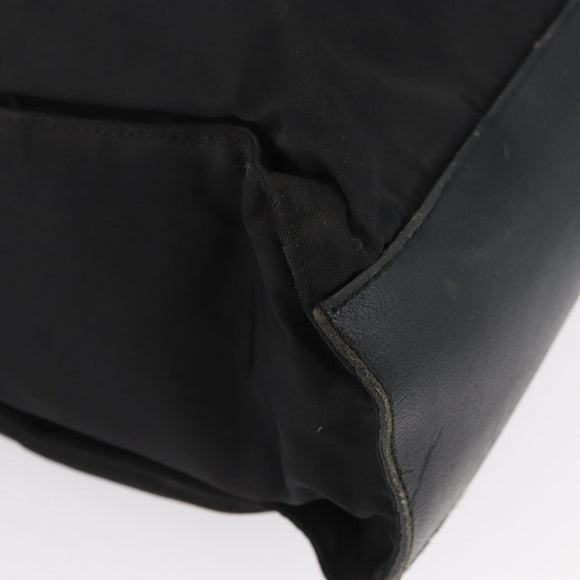 PRADA Tote Bag Nylon Black Silver Auth ka3110