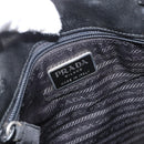 PRADA Tote Bag Nylon Black Silver Auth ka3110-20