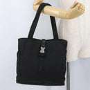 PRADA Tote Bag Nylon Black Silver Auth ka3110-30