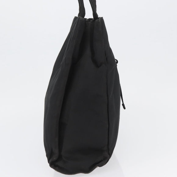 PRADA Tote Bag Nylon Black Silver Auth ka3110