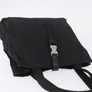 PRADA Tote Bag Nylon Black Silver Auth ka3110-7
