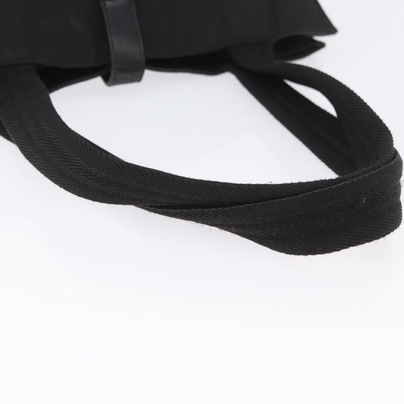 PRADA Tote Bag Nylon Black Silver Auth ka3110
