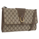 GUCCI GG Supreme Shoulder Bag PVC Beige Gold Auth ka3113-1