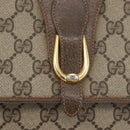 GUCCI GG Supreme Shoulder Bag PVC Beige Gold Auth ka3113-17