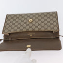 GUCCI GG Supreme Shoulder Bag PVC Beige Gold Auth ka3113-10