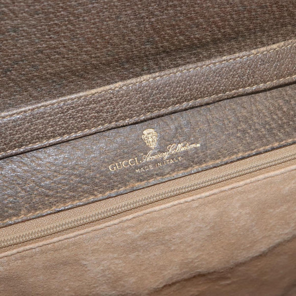 GUCCI GG Supreme Shoulder Bag PVC Beige Gold Auth ka3113