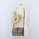 GUCCI GG Supreme Shoulder Bag PVC Beige Gold Auth ka3113-22
