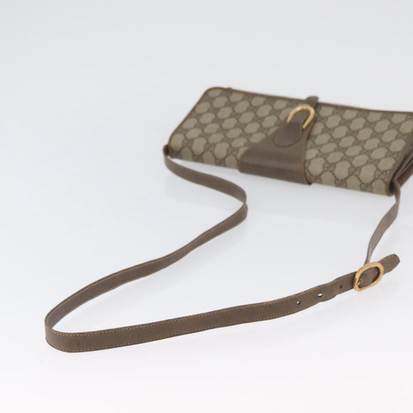 GUCCI GG Supreme Shoulder Bag PVC Beige Gold Auth ka3113