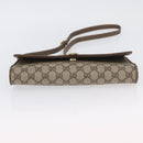 GUCCI GG Supreme Shoulder Bag PVC Beige Gold Auth ka3113-5
