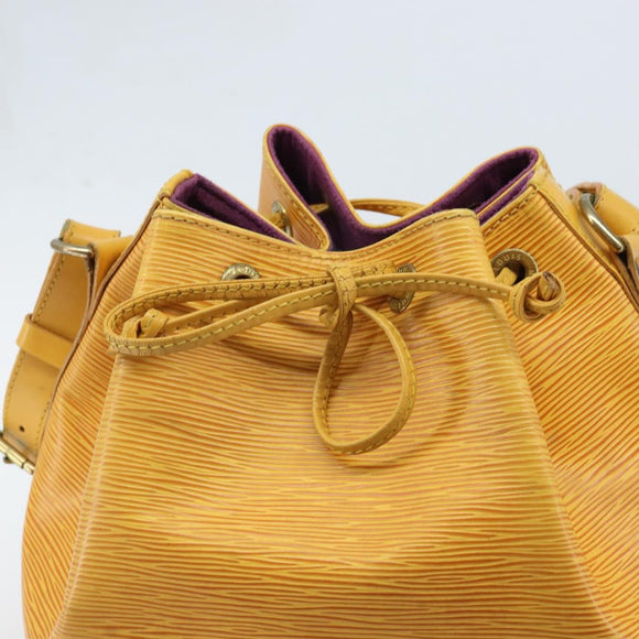 LOUIS VUITTON Epi Petit Noe Shoulder Bag Yellow M44109 LV Auth ka3115