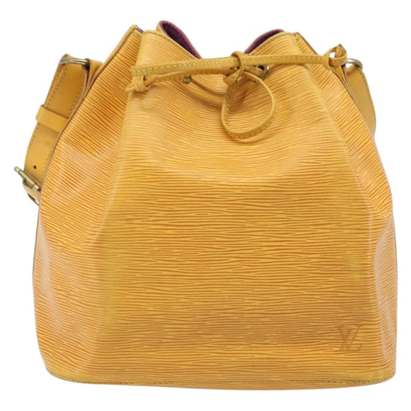 LOUIS VUITTON Epi Petit Noe Shoulder Bag Yellow M44109 LV Auth ka3115