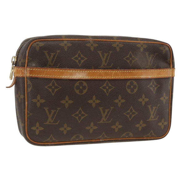 LOUIS VUITTON Monogram Compiegne 23 Clutch Bag M51847 LV Auth ka3117