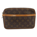 LOUIS VUITTON Monogram Compiegne 23 Clutch Bag M51847 LV Auth ka3117-13