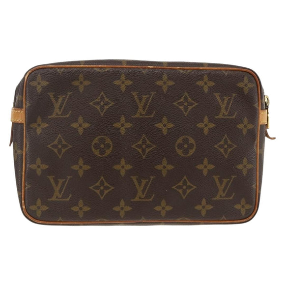 LOUIS VUITTON Monogram Compiegne 23 Clutch Bag M51847 LV Auth ka3117
