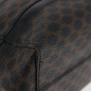 CELINE Macadam Canvas Hand Bag PVC Leather Black Gold Auth ka3121-8