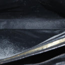 CELINE Macadam Canvas Hand Bag PVC Leather Black Gold Auth ka3121-21
