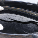 CELINE Macadam Canvas Hand Bag PVC Leather Black Gold Auth ka3121-11