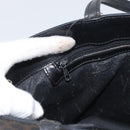 CELINE Macadam Canvas Hand Bag PVC Leather Black Gold Auth ka3121-24