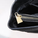 CELINE Macadam Canvas Hand Bag PVC Leather Black Gold Auth ka3121-26