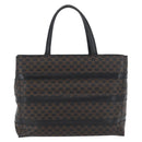 CELINE Macadam Canvas Hand Bag PVC Leather Black Gold Auth ka3121-2