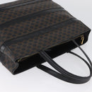 CELINE Macadam Canvas Hand Bag PVC Leather Black Gold Auth ka3121-6