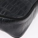 Salvatore Ferragamo Shoulder Bag Leather Black Gold Auth ka3122A-10