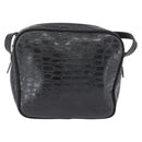 Salvatore Ferragamo Shoulder Bag Leather Black Gold Auth ka3122A-3