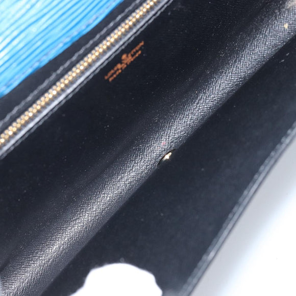 LOUIS VUITTON Epi Art Deco Clutch Bag Blue M52635 LV Auth ka3124