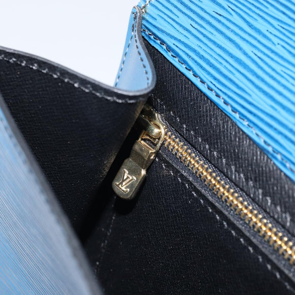 LOUIS VUITTON Epi Art Deco Clutch Bag Blue M52635 LV Auth ka3124