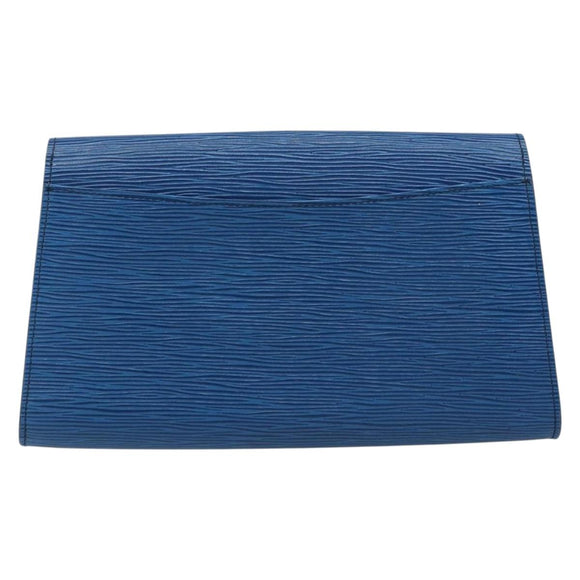 LOUIS VUITTON Epi Art Deco Clutch Bag Blue M52635 LV Auth ka3124