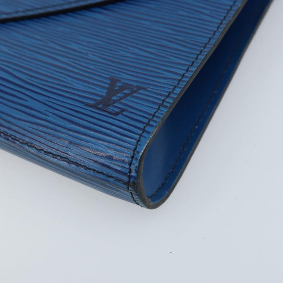 LOUIS VUITTON Epi Art Deco Clutch Bag Blue M52635 LV Auth ka3124