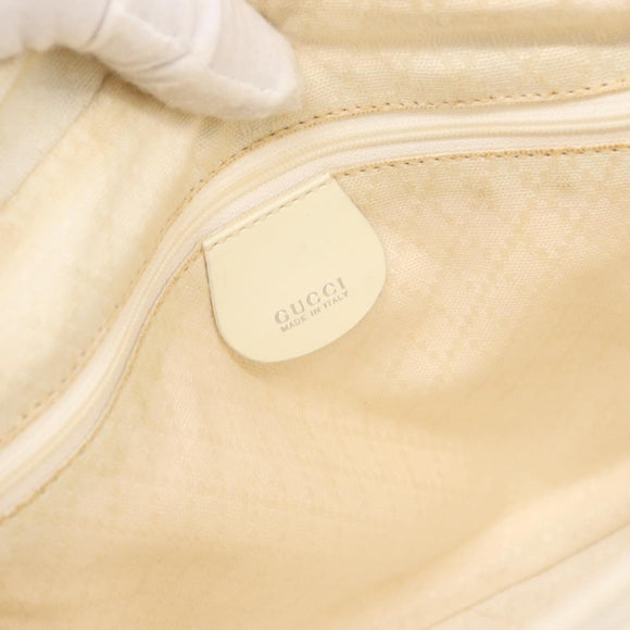 GUCCI Handtasche Nylon 2way Silber Weiß 000 2040 0538 Auth ka3126