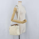 GUCCI Handtasche Nylon 2way Silber Weiß 000 2040 0538 Auth ka3126-26