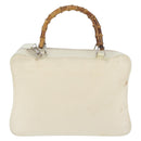 GUCCI Handtasche Nylon 2way Silber Weiß 000 2040 0538 Auth ka3126-3