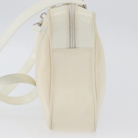 GUCCI Handtasche Nylon 2way Silber Weiß 000 2040 0538 Auth ka3126