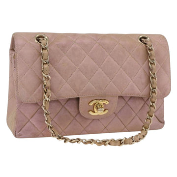 CHANEL Chain Matelasse Shoulder Bag Caviar Skin Pink Gold CC Auth ka3129SAV