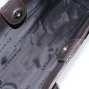 BURBERRY Nova Check Hand Bag Canvas Beige Silver Auth ka313-11