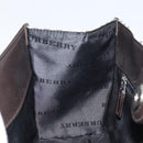 BURBERRY Nova Check Hand Bag Canvas Beige Silver Auth ka313-18