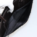 BURBERRY Nova Check Hand Bag Canvas Beige Silver Auth ka313-20