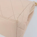 CHANEL Chain Matelasse Hand Bag Lamb Skin Pink Gold CC Auth ka3130SAV-9