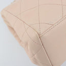 CHANEL Chain Matelasse Hand Bag Lamb Skin Pink Gold CC Auth ka3130SAV-14