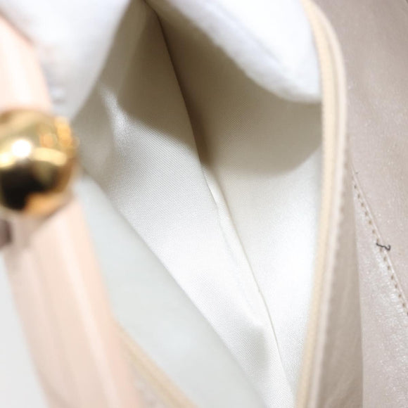 CHANEL Chain Matelasse Hand Bag Lamb Skin Pink Gold CC Auth ka3130SAV