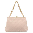 CHANEL Chain Matelasse Hand Bag Lamb Skin Pink Gold CC Auth ka3130SAV-2