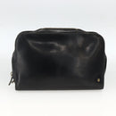 CELINE Cartier Clutch Bag Leather 3 Set Black Auth ka3131-10