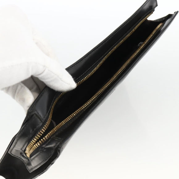 CELINE Cartier Clutch Bag Leather 3 Set Black Auth ka3131