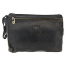 CELINE Cartier Clutch Bag Leather 3 Set Black Auth ka3131-2