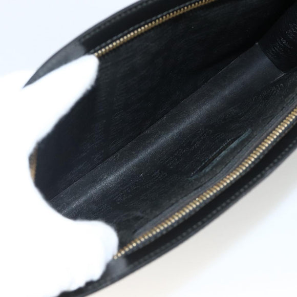 CELINE Cartier Clutch Bag Leather 3 Set Black Auth ka3131