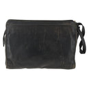 CELINE Cartier Clutch Bag Leather 3 Set Black Auth ka3131-3